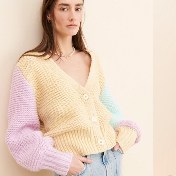 Kerry Cardigan by For Love & Lemons, NWT, Size SMALL But Oversized. - Picture 1 of 6